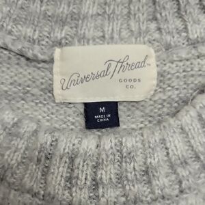 Universal Thread Women's Light Gray Cowl Neck Sweater